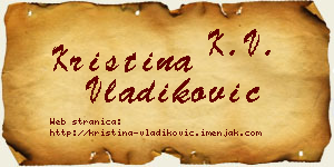 Kristina Vladiković vizit kartica